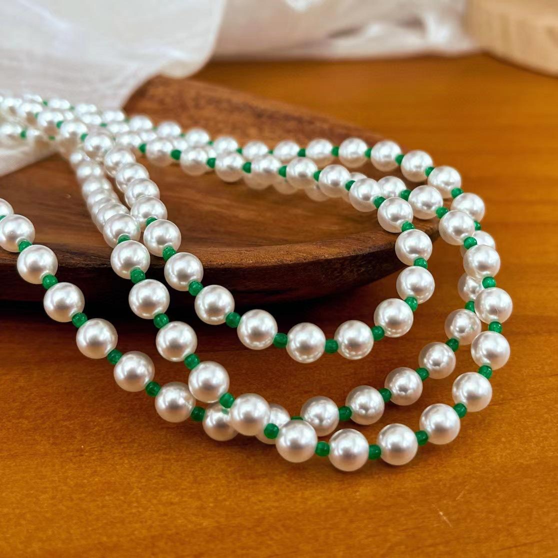 

Vintage Shijia Cold White Pearl Necklace Women S 2024 New Female Sweet Crystal Beaded Clavicle Chain
