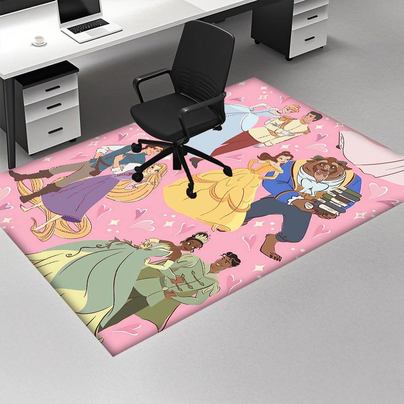 1pc, Disney Princesses & Prince Characters Pink Home Office Chair Rug Outdoor GiftP053