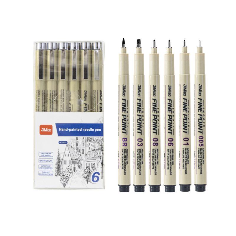Cross-Stitch Needle Pen: 12 Line Widths, Fine Liner, Water-Based Manga Sketch Pen
