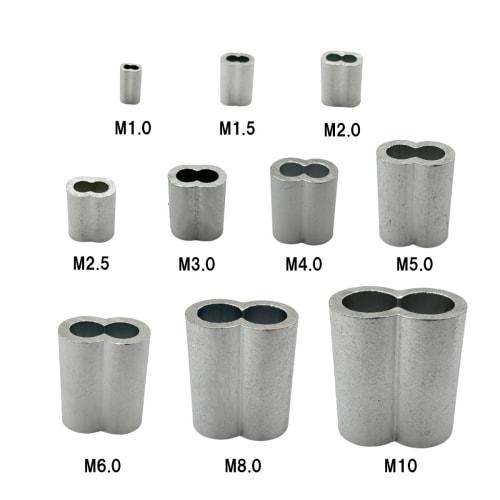 simPLEISURE Wire Rope Sleeves, Figure 8, M5.0, Pack of 50 (ya010024g01n0)