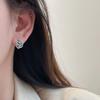 Vintage Rose Camellia Ear Clips Women Elegant Luxury Minimalist Earrings Fashion Statement Jewelry