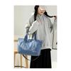 Tragetasche mit großem Fassungsvermögen, Einzel-Schultertasche, Lässige Damenhandtasche in Unifarbe