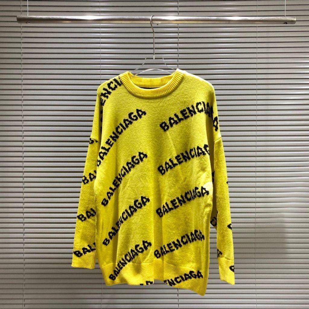 Unisex-Strickpullover mit Rundhalsausschnitt und Allover-Logo (Modelljahr 2025) – Lockere Passform, lässiger Stil