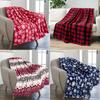Christmas Flannel Blanket Snowflake Throw Blanket Warm Plush Blanket Cabin Throw for Couch Sofa Bed Office