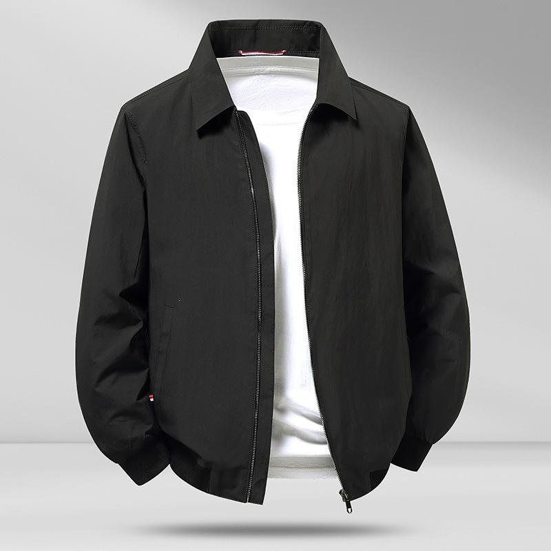 Men's Lightweight Jacket: Fashionable Lapel, Stylish & Versatile for Spring/Autumn - Trendy, Casual Design for Middle-Aged Men