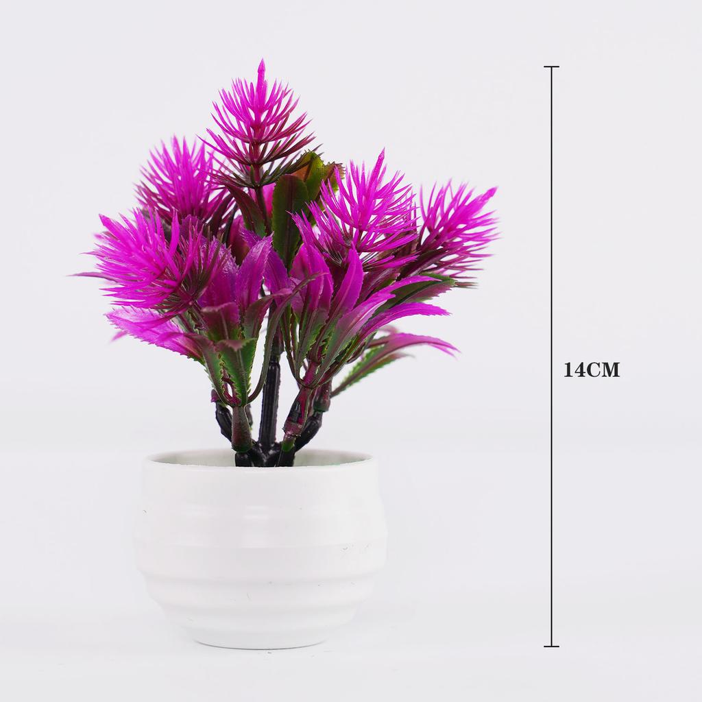 Umělé Mini Rostliny Bonsaj Malé Simulované Šišky Květináče Falešné Květiny Kancelářský Stůl Květináčové Ozdoby Zahrada Domácí Dekorace