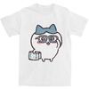 Chiikawas Hachiware Γαλακτερό T-Shirt Ιαπωνία Mniniso Harajuku T-Shirts Κοντομάνικο Y2K Ρετρό Μπλούζες Καλοκαιρινό Βαμβακερό Μεγάλο Μέγεθος Top Μπλούζες