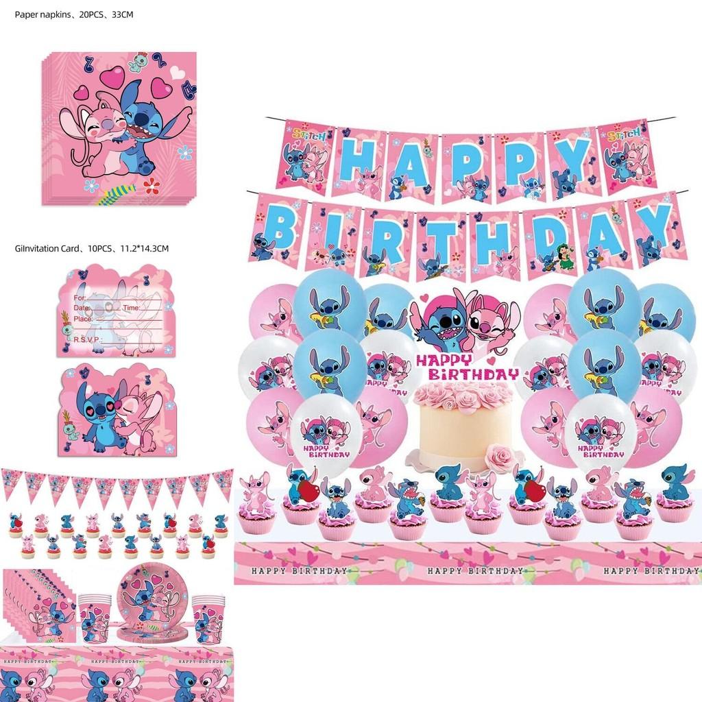 Lilo Stitch Birthday Party Decorations Supplies Banner Cake Topper Balloons