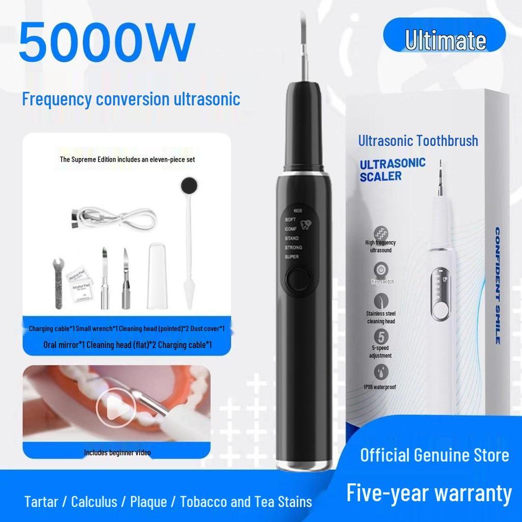 Ultrasonic 6-in-1 Electric Tooth Cleaner & Water Flosser
