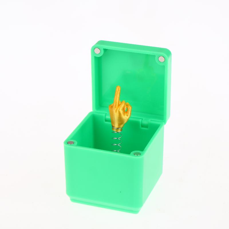 Christmas Surprise Box Prank Middle Finger Gift Box Prank Toys Creative Desk Pop Up Surprise Present Case Xmas Gifts