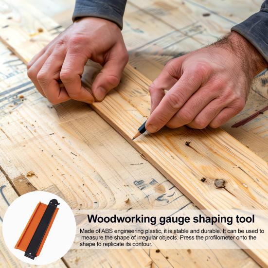 Contour Gauge Compact Design Portable Multipurpose Profile Copy Contour Gauge Standard Pipe Tile Wood Laminate Measuring Tool