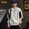 Jeep Men's Trendy Patchwork Loose-Fit Sweatshirt