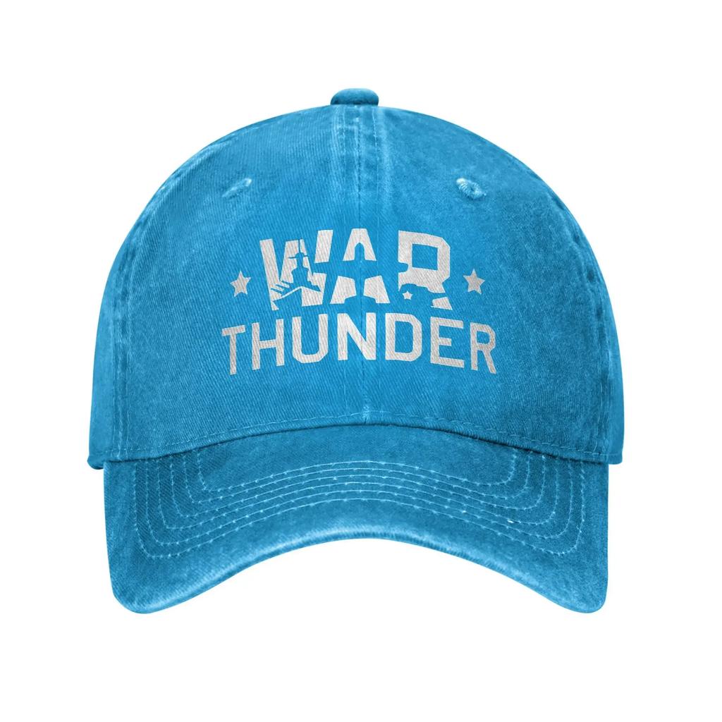 Vintage War Thunder Shotting Game Baseball Cap Men Women Distressed Denim Washed Sun Cap World of Planes Outdoor Adjustable Hats
