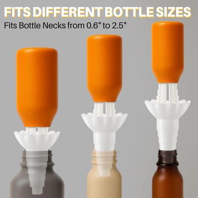 1/2 piezas de conectores de transferencia de líquido para vaciar botellas, adaptador de embudo reutilizable para botellas para la cocina para vaciar jabón.