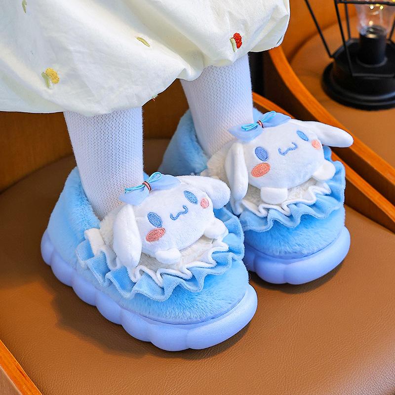 Autumn and Winter Children s Warm Slippers Indoor Cute Cartoon Girls  Slippers Baby Slippers 36-37