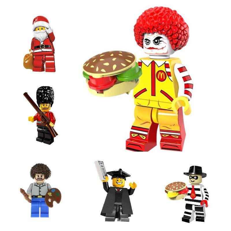 Mini Toy Figures From Cartoon City Movie 4.5cm/1.77in Size Abs Plastic Small Building Blocks