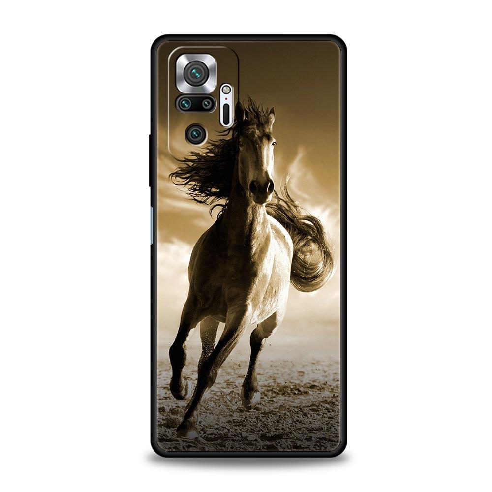 Running Horse Animal Phone Case For Xiaomi Redmi Note 13 12 5G 11 10 Pro Plus 4G 9S 9 8 7 9T 13C 10C 9C 9A Soft Silicone Cover
