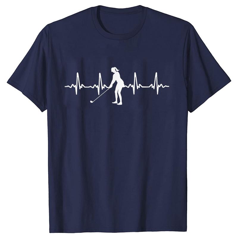 

Funny ECG Golf Girls Graphic Tee Shirt Unisex Clothing Harajuku Clothing Tops Short Sleeve O-neck T-shirts Gifts for Golf Lovers S
