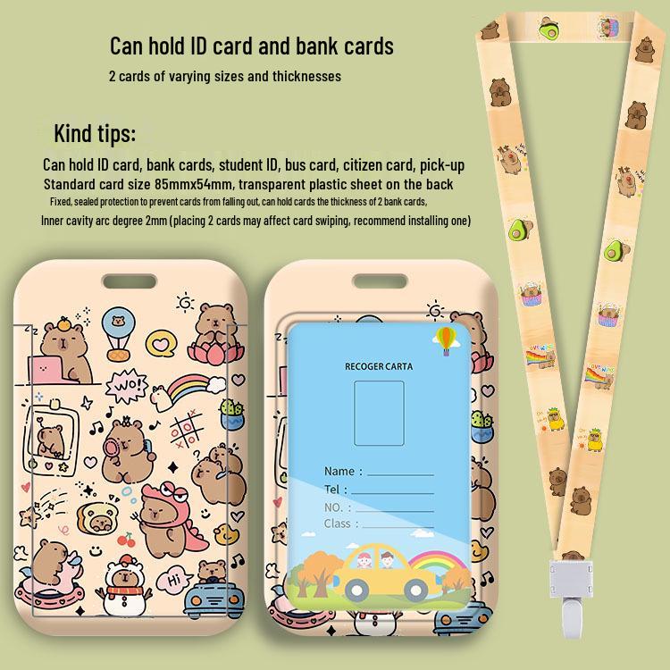 Student Preschool/Work ID & Transportation Lanyard Card Holder