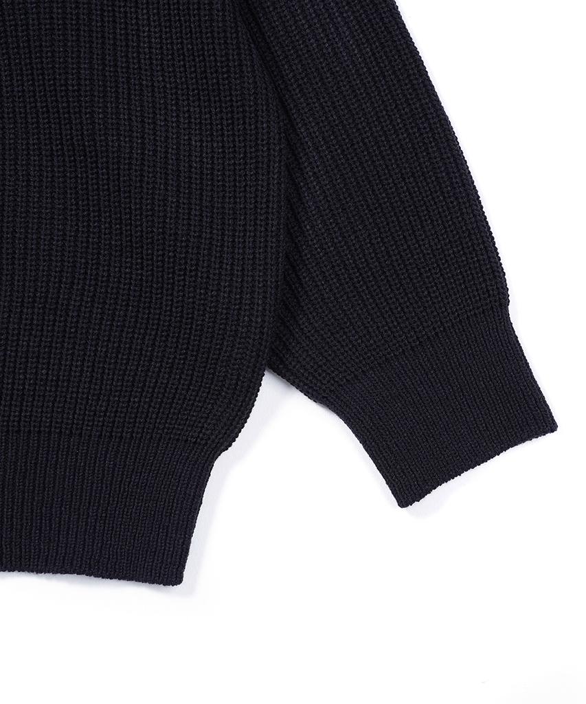 GAKKAI UNIONS Crew Neck Hachi Knit Black