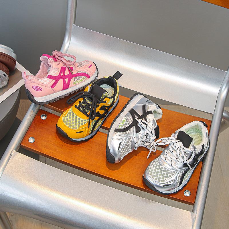 Children's German Training Shoes Single Mesh Breathable 2025 Summer Boys Sports Shoes Soft Sole Girls Forrest Gump Shoes Casual Shoes Tide