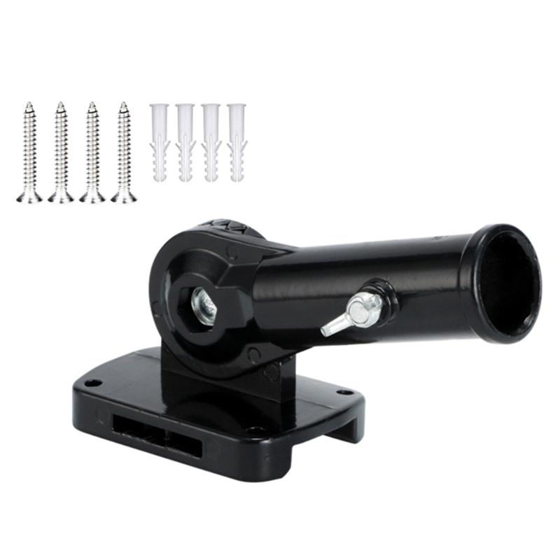 Adjustable RVs Flag Poles Mount 180 Degree Rotation Double Hole Design For Wall And Light Poles Installation Aluminum Alloy