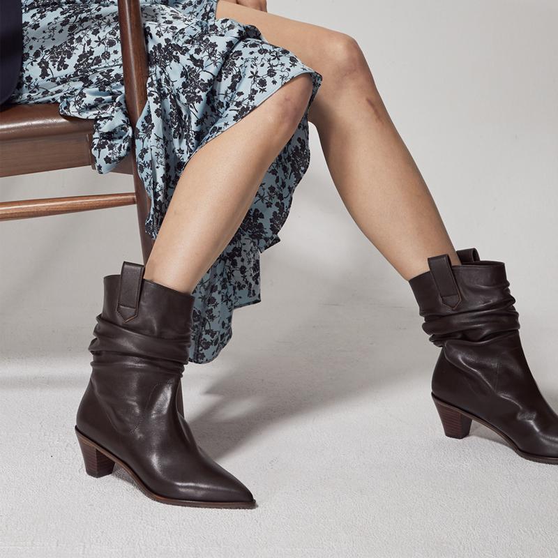 Lucy Crew Shirring Western Boots Lc111_5Cm