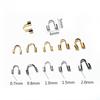 50 Pcs Stainless Steel U-Shaped Positioning Tube Caps for DIY Jewelry