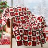 Valentines Day Blanket Kiss Me Red Lips Blanket Festival Birthday Gifts for Women Girlfriend Wife Flannel Love Throw Blankets