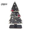 Desktop Xmas Party Centerpieces Rustic Christmas Tree Table Decoration, Vintage Wooden Standing Sign with Decor Base for Winter Home Office, Farmhouse