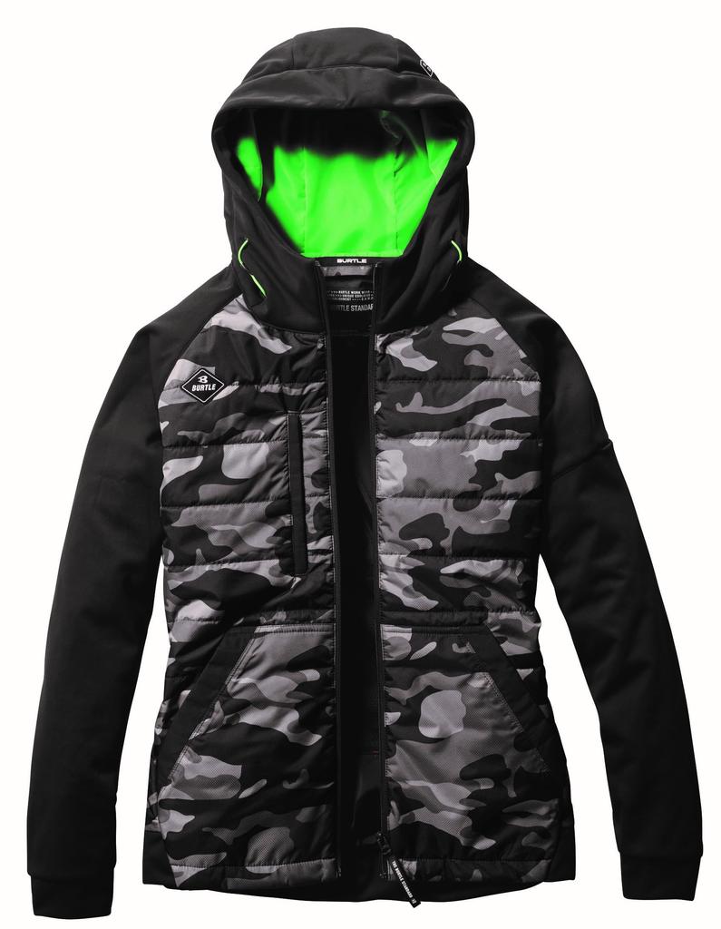 BURTLE Heater Hoodie Jacket For Gray Camo 3220 77 M (Unisex) Autumn/Winter