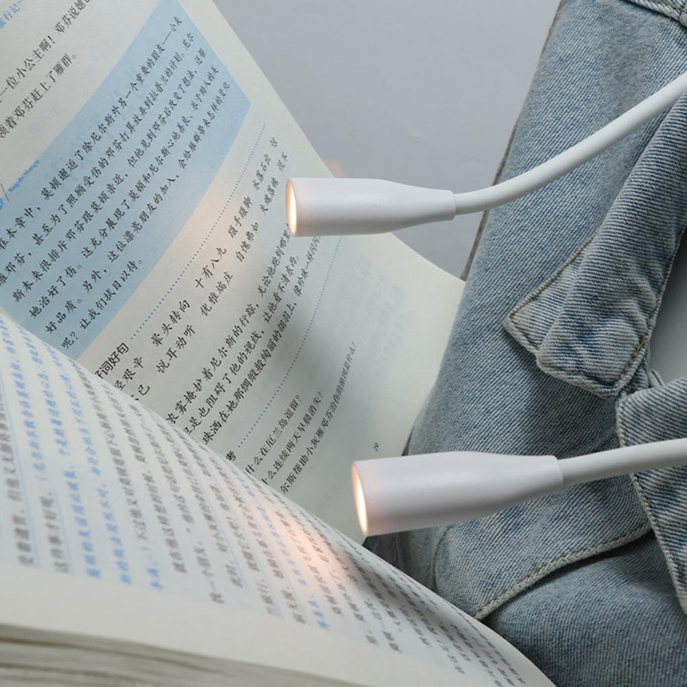 Book Light Bendable Arms Reading Lamp Adjustable Brightness LED Night Light Hands Free Flashlight for Reading Crafting Knitting