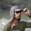 Summer Protective Baseball Hat Men Removable Hat Protect Face Neck Cover Ear Flap Quick Drying UV Protection Hat Undefine Nasi