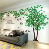 Adesivo da parete a specchio acrilico albero 3D decalcomanie arte fai da te TV sfondo poster da parete decorazione della casa camera da letto soggiorno adesivi