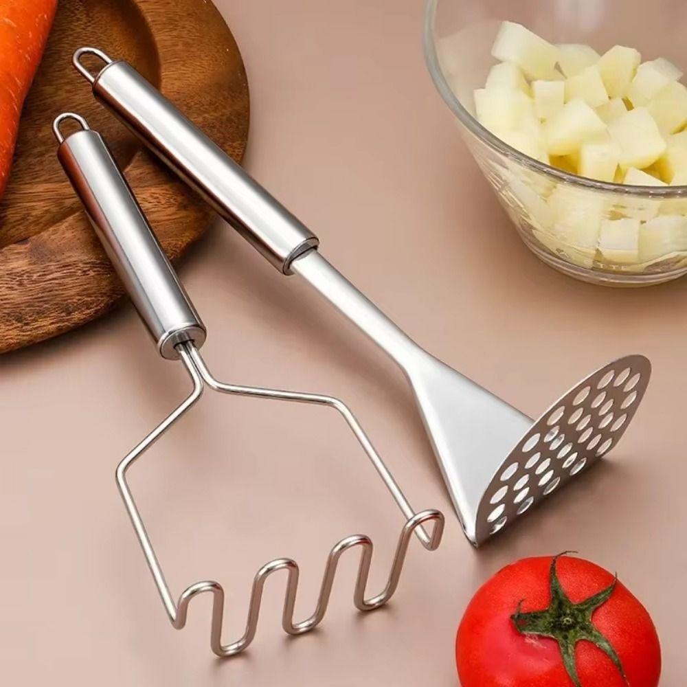 1/2 Pcs Stainless Steel Potato Masher Manual Operation Pusher Fruit Tools  Vegetable Preparation