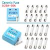 Fusível Cerâmico de Ação Rápida 250V 5X20MM 6X30MM 0.25A -30A