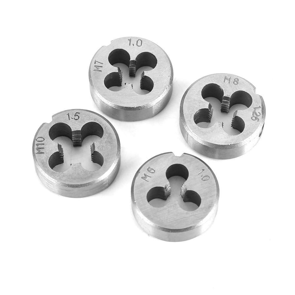 12 stücke M6M12 Schraube Mutter Gewinde Wasserhähne Stirbt Mit Schlüssel Griff Hand Tool Kit