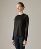 BASIC HOUSE Women'S Cool Functional Air Dry Raglan Long Sleeve Tee Black Lzts3210