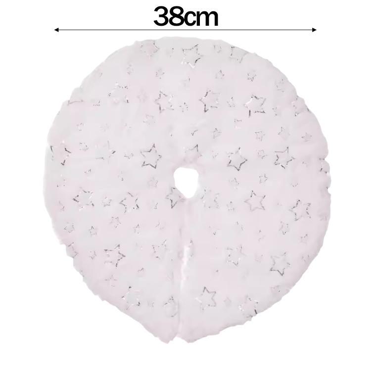 1/5pcs Christmas Tree Skirt White Plush Xmas Tree Bottom Decor Skirt Mat Christmas Decor Carpet DIY Home New Year Decor Supplies