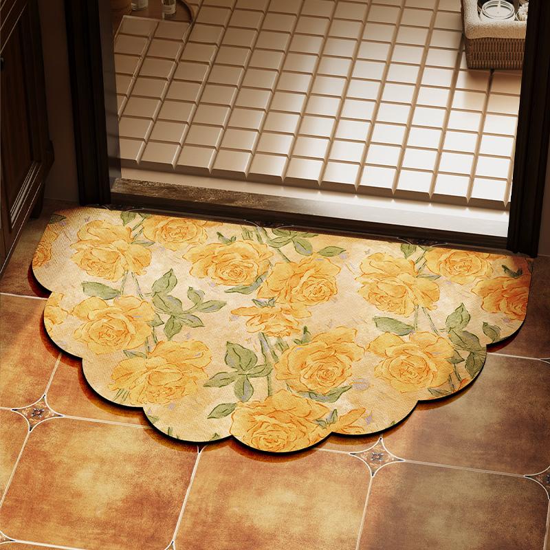 

Американский полукруглый розовый пион коврик для пола в ванной диатомовый абсорбирующий коврик туалетный противоскользящий коврик для ног туалетный ковер 40x60cm15.7x23.6in