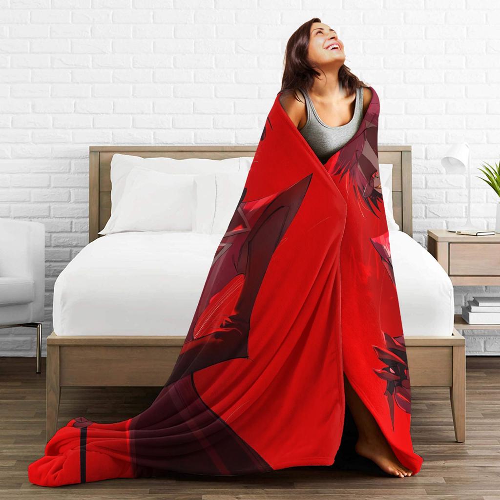 Vox Alastor Hazbin Hotels Plush Blanket Girls Boys  Flannel Bedding Throws For Home Decor Soft Warm Quality Bedspread