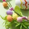 200Pcs Vibrant Foam Easter Eggs Set Realistic Simulation Egg Ornament for DIY Crafts Dining Room Bedroom Office Bookshelf Decor