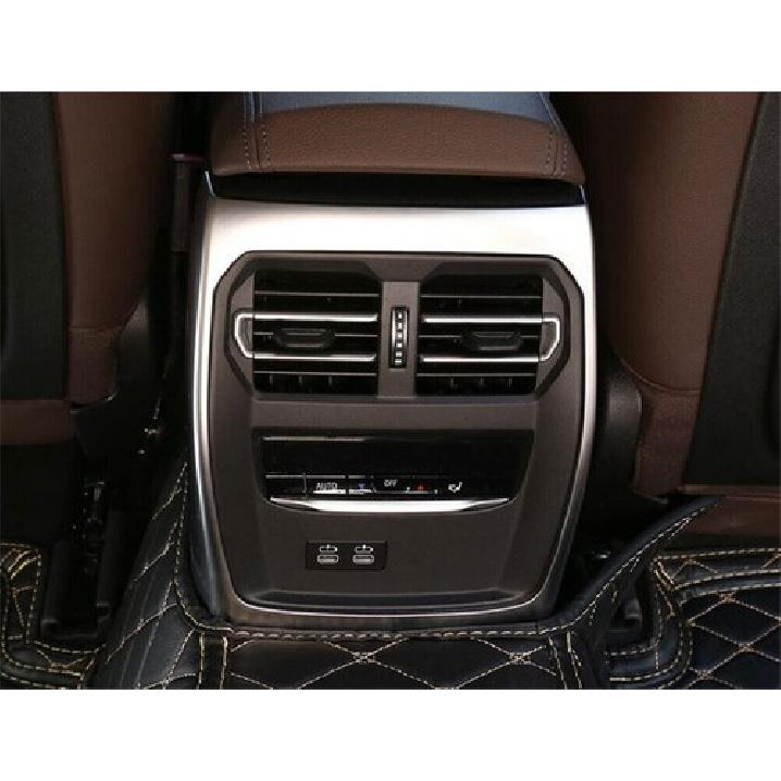 Silver ABS Rear Air Outlet Vent Frame Panel Cover For BMW 3 Series G20 G28 +