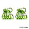 6 Pieces 12 Pieces Outside Camping Multi-tool Carabiner Steel Small Carabiner Clip Fishing Accessories High Quality Practical Daily Use