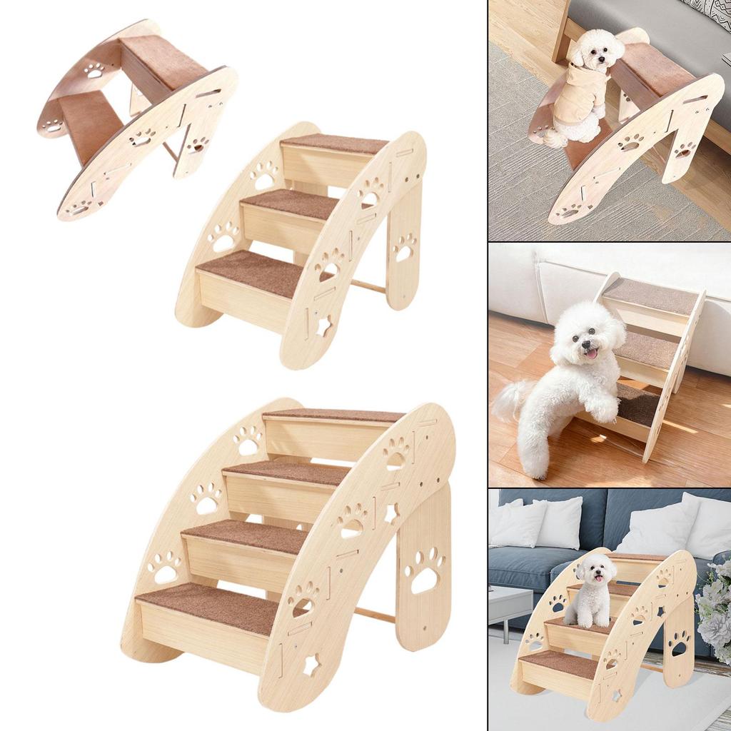 Stairs, Wooden Ramp Steps, Non-Slip, Easy Assembly, Compact Design, Suitable for Access