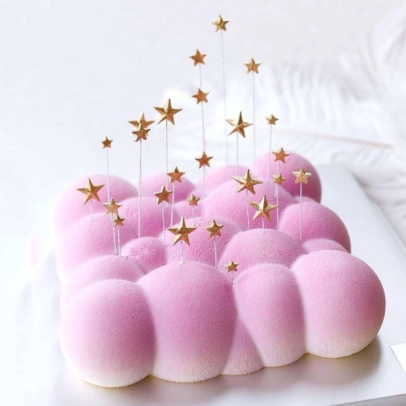 1 Pc Three-dimensional Square Xiangyun Mousse Silicone Cake Mold Cloud Baking Pan Mold DIY Baking, Candle Mold
