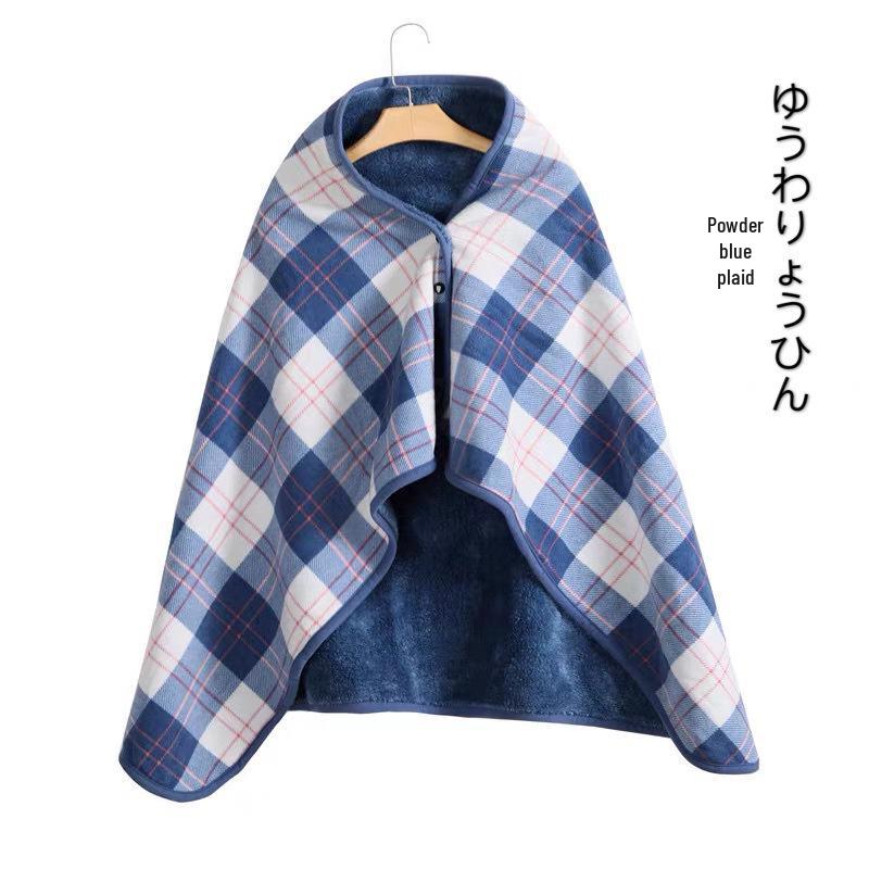 Japanese Heat-Generating Arctic Fleece Blanket Shawl - Moisture-Absorbing, Perfect for Sofa, Autumn & Winter.