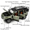 1:24 Scale Land Rover Defender LX600 Sports Car Model Toy Sound Light Pull Back Metal Models Toys Christmas Gifts for Child