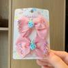 2Pcs New Fashion Solid Hairpins Bows Hair Accessories Hair Clips Girls Sequin Hairpins Children Cute Barrettes Gift