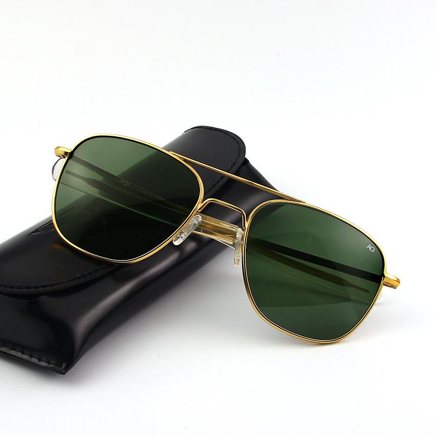 Aviator Polarized Classic Sunglasses with Anti-fall Tempered Glass and Inner Blue Film